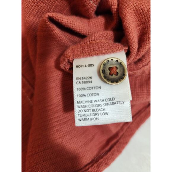 Royal Robbins Shirt Mens Large Red 100% Cotton Long Sleeve Gorpcore Camping - Picture 3 of 12